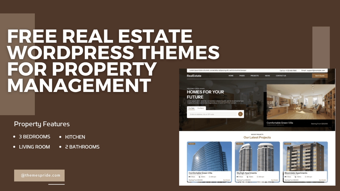 Free Real Estate WordPress Themes for Property management