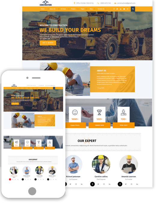 Building Reconstruction WordPress Theme