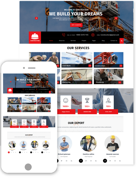 Construction Engineering WordPress Theme