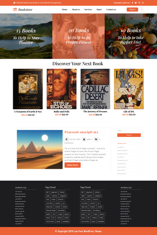 Free Books WordPress Theme