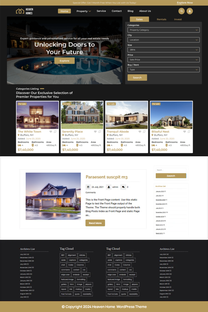 Free Estate WordPress Theme