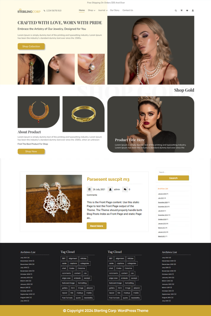 Free Fashion Store WordPress Theme