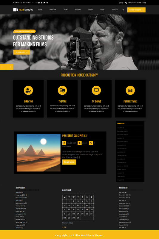 Free Movie WordPress Theme