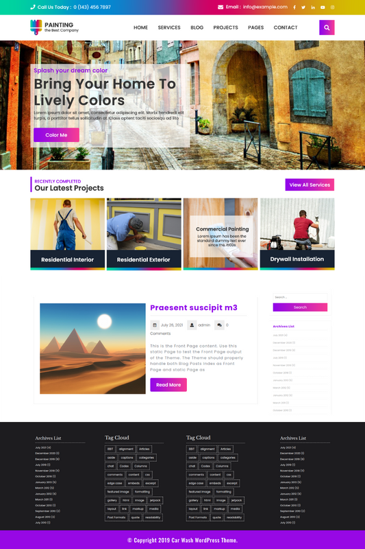 Free Painting WordPress Theme