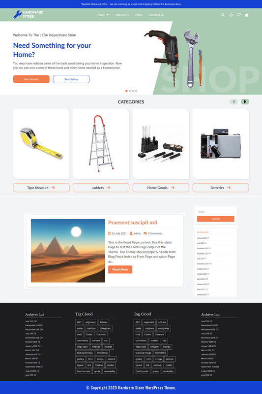 Free Store WordPress theme