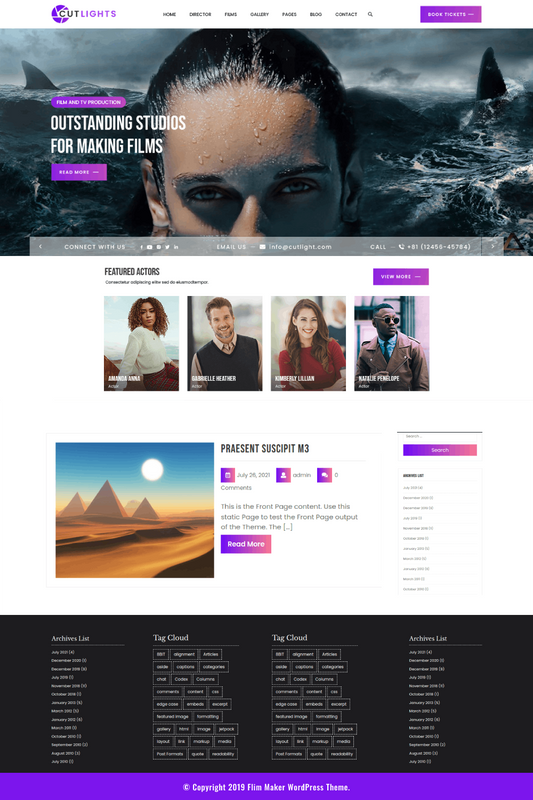 Free Theater WordPress Theme