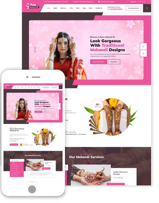 Mehndi Artist WordPress Theme